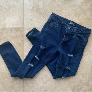 Moussy ripped skinny jeans